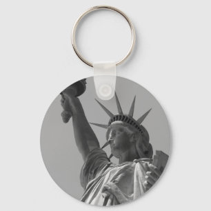 Black & White Statue of Liberty New York City Keychain