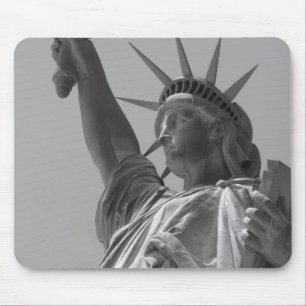 Black & White Statue of Liberty New York City Mouse Pad