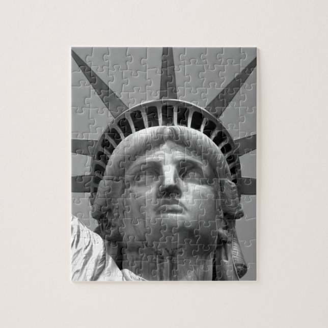 Black & White Statue of Liberty New York Jigsaw Puzzle (Vertical)