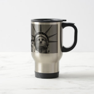 Black & White Statue of Liberty New York Travel Mug