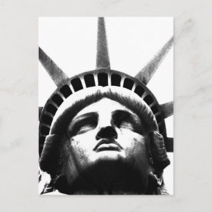 Black & White Statue of Liberty Postcard