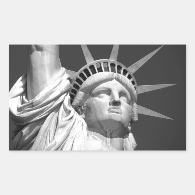 Black & White Statue of Liberty Sticker (Front)