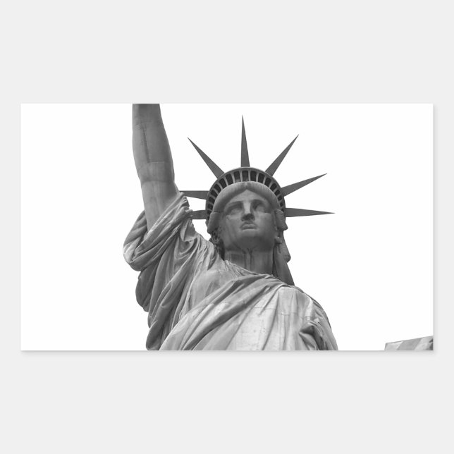 Black & White Statue of Liberty Sticker (Front)