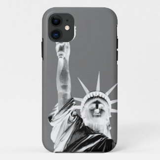 Black & White Statueof Liberty New York City iPhone 11 Case