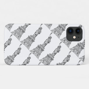 Black & White Staute of Liberty iPhone 11 Case