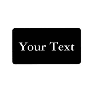 Black & White Stickers or Labels w/ Custom Text