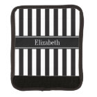 Black White Stripe Black Name Monogram