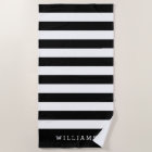 Black & White Stripe Personalized