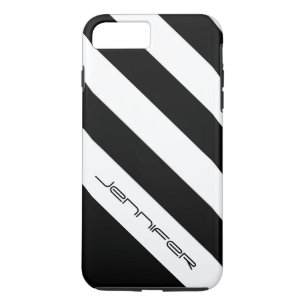 Black & White Stripe, Personalized, Trendy and Fun Case-Mate iPhone Case