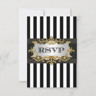 Black White Stripe RSVP 2