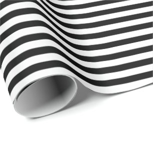 Black   White Stripe Wrapping Paper