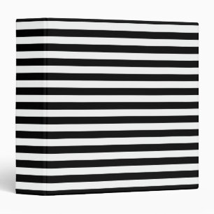 Black & White Striped Binder