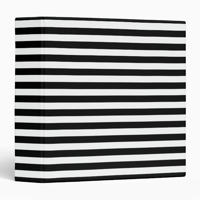 Black & White Striped Binder (Front/Spine)