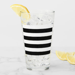 Black & White Striped Glass
