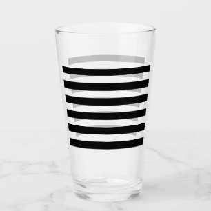 Black & white striped glass