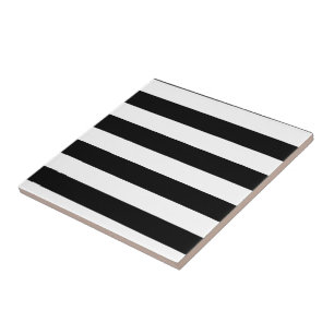 Black & White Striped Tile
