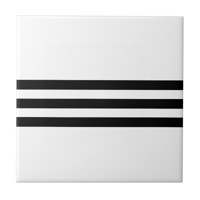 Black & White Striped Tile (Front)