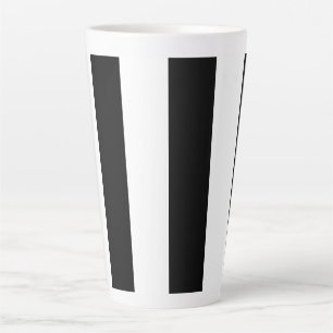 Black & white striped vertical coffee mug
