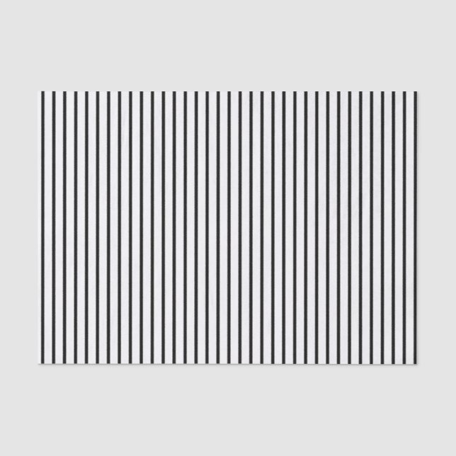 Black-White Stripes-8-TISSUE WRAPPING PAPER (Front)
