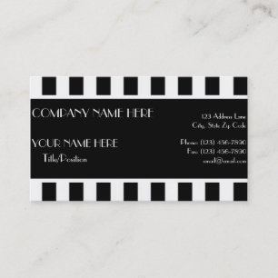 Black & White Stripes Appointment Card