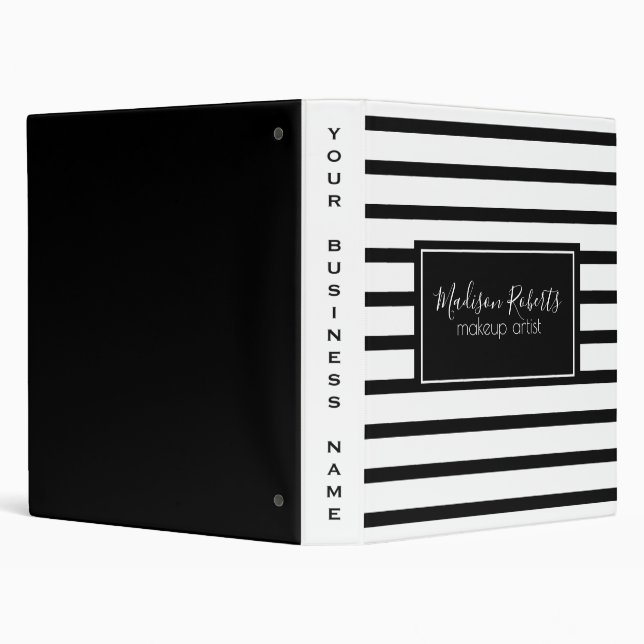 Black & White Stripes Binder (Background)