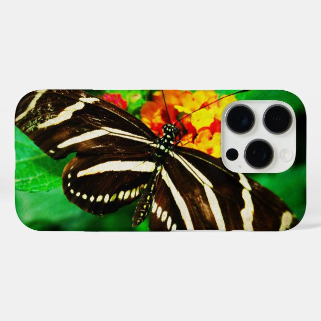 Black white stripes butterfly zebra longwing photo Case-Mate iPhone case (Back (Horizontal))