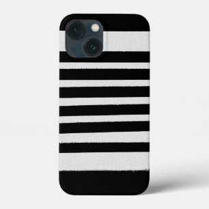 Black White Stripes Cool Simple Patterns iPhone 13 Mini Case