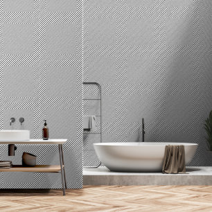 Black White Stripes Diagonal Blocks Wallpaper
