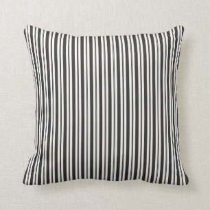 Black White Stripes Farmhouse Modern Pattern 03 Throw Pillow