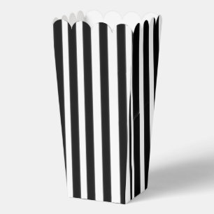 Black White Stripes Favor Box