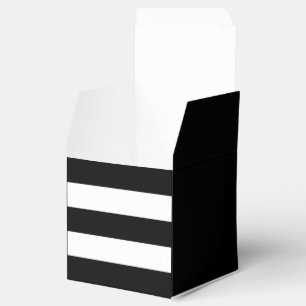 Black White Stripes Favor Box