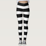 Black & White Stripes Leggings<br><div class="desc">Red White Diagonal Candy Cane Stripes Holiday Leggings</div>