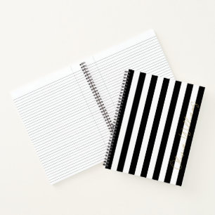 Black White stripes Notebook