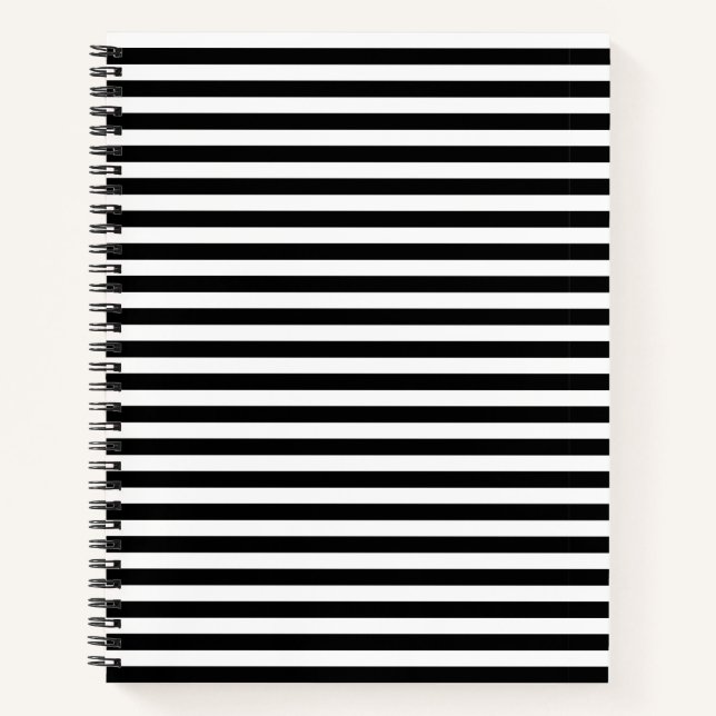 Black/White Stripes Notebook (Front)