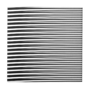 Black White Stripes Ombre Pattern Abstract Decor Tile