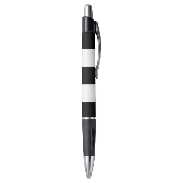 Black White Stripes Pen (Bottom (Vertical))