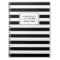 Black & White Stripes Personalized Notebook