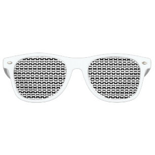Black White Stripes Seamless Pattern Retro Sunglasses