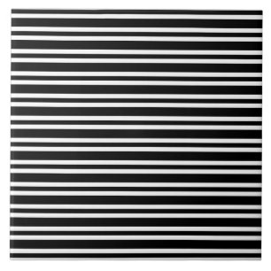 Black White Stripes Seamless Pattern Tile