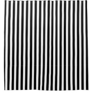 Black/White Stripes Shower Curtain