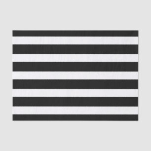 Black & White Stripes Striped Tissue Paper