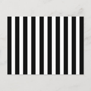 Black White Stripes Vertical Striped Pattern Retro Postcard
