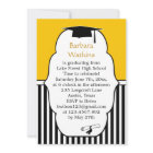 Black white stripes, yellow, mortar Graduation