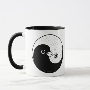 Black/white styled mug peace in multiple languages