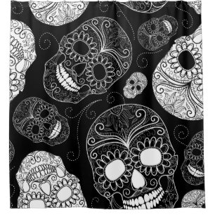 Black & White Sugar Skull Heads