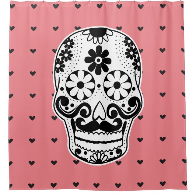 Black & White Sugar Skull Micro Heart (Front)