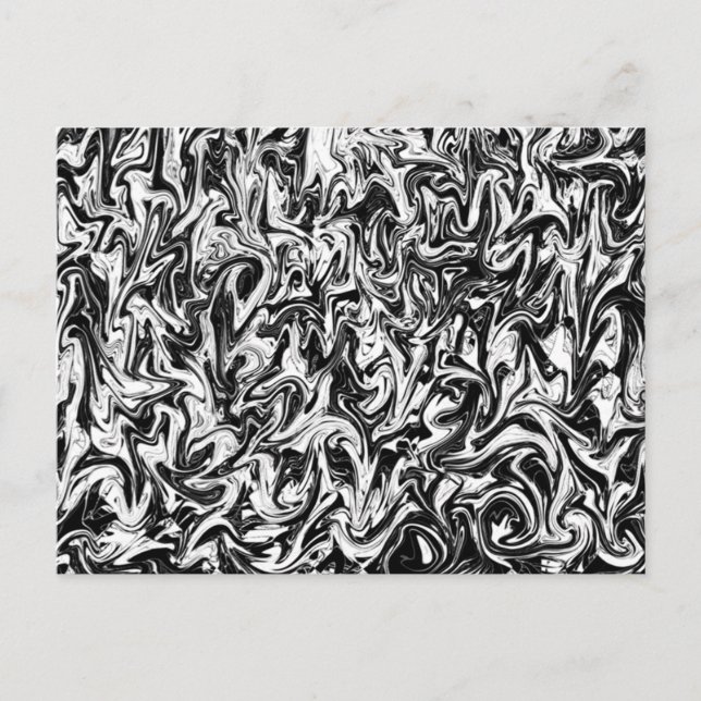Black & White Swirl Postcard (Front)