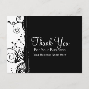 Black & White Swirls :: Modèle de carte postale pr
