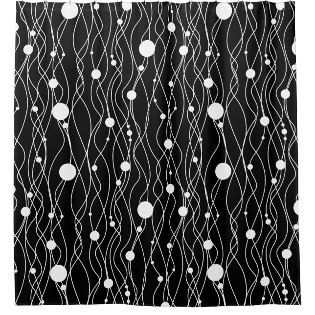Black & White Swirly Lines & Dots Pattern (Front)