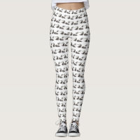 Black White Tap Oxford Dance Shoe Dancer Leggings